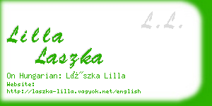 lilla laszka business card